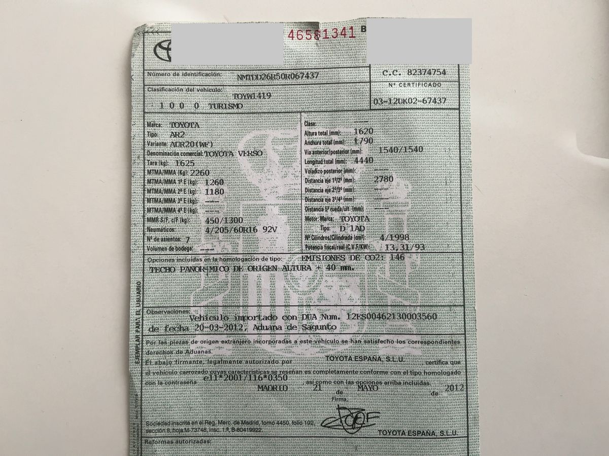 Toyota Verso d'occasion