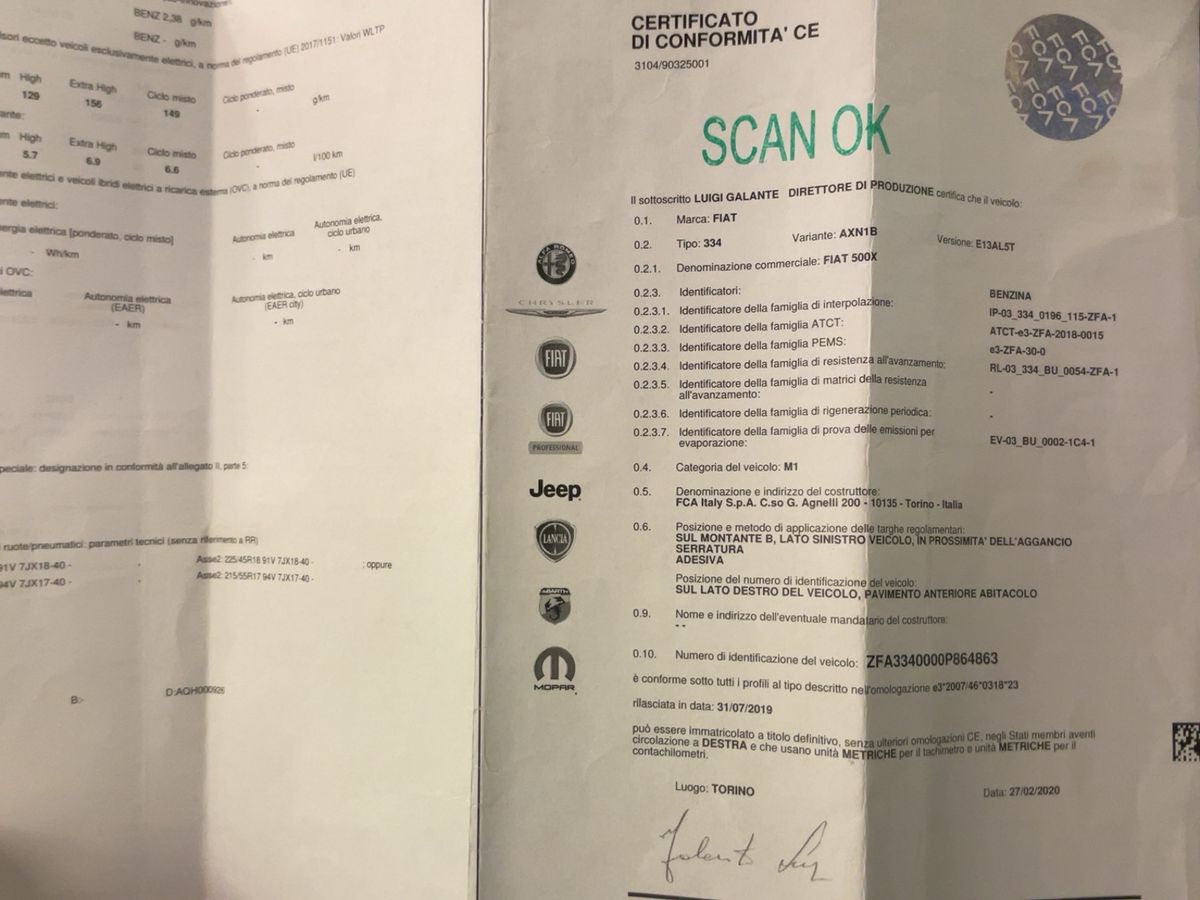 Fiat 500X d'occasion