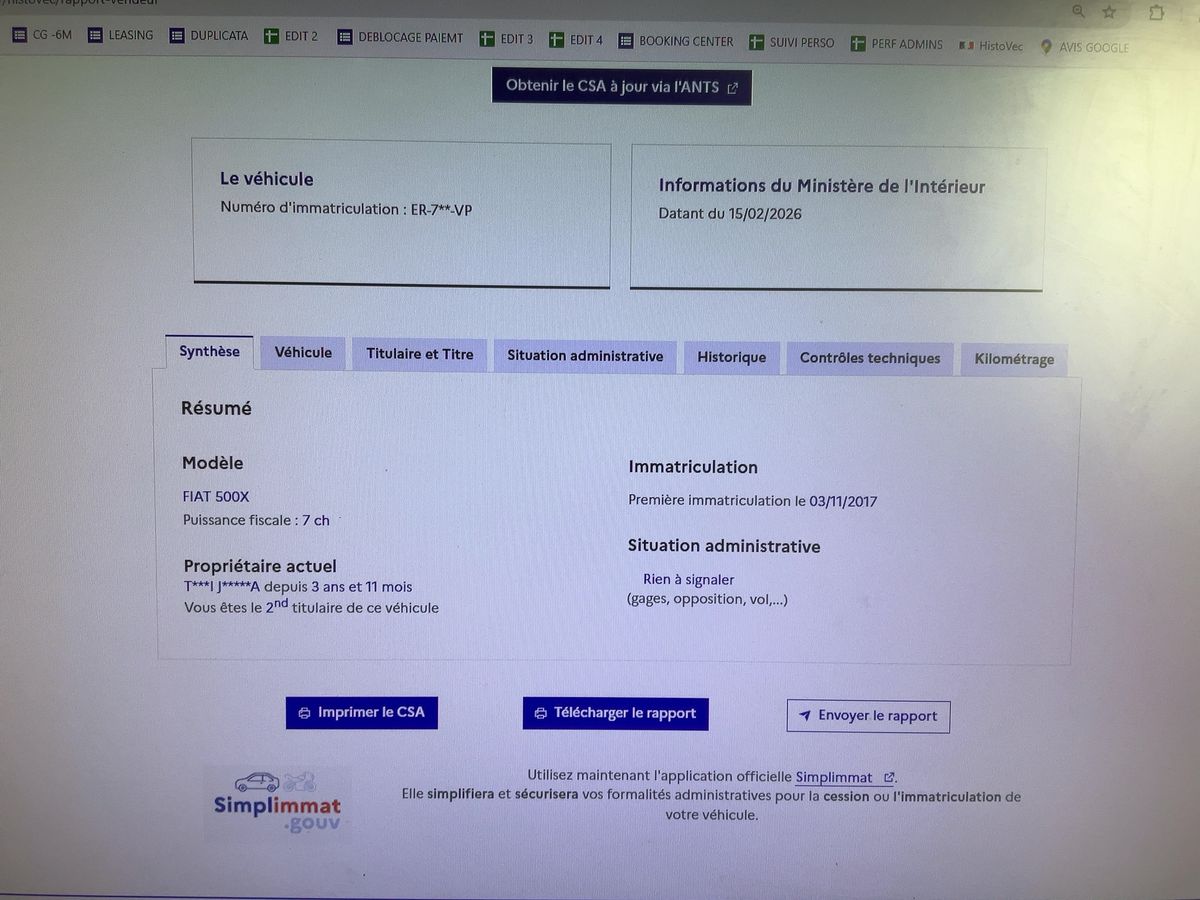 Fiat 500X d'occasion