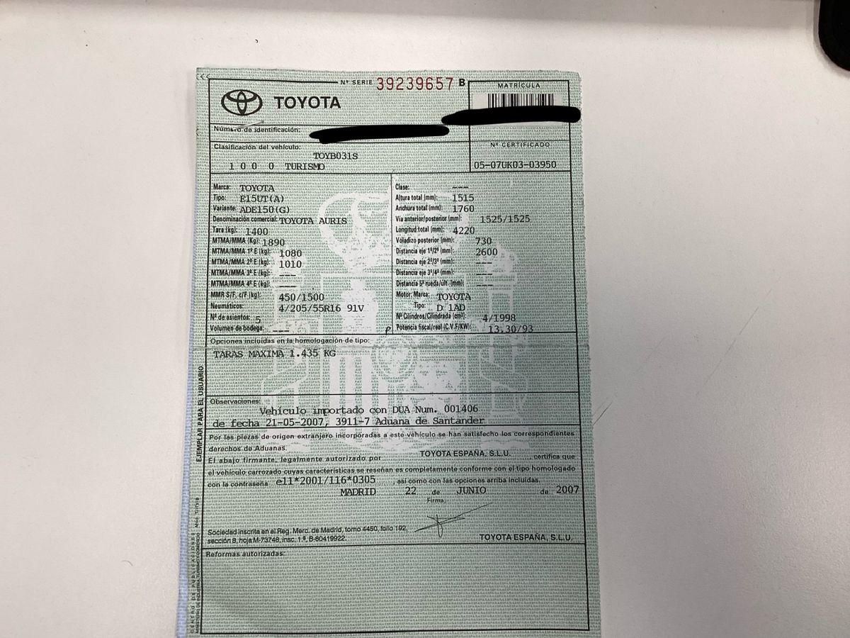 Toyota Auris d'occasion