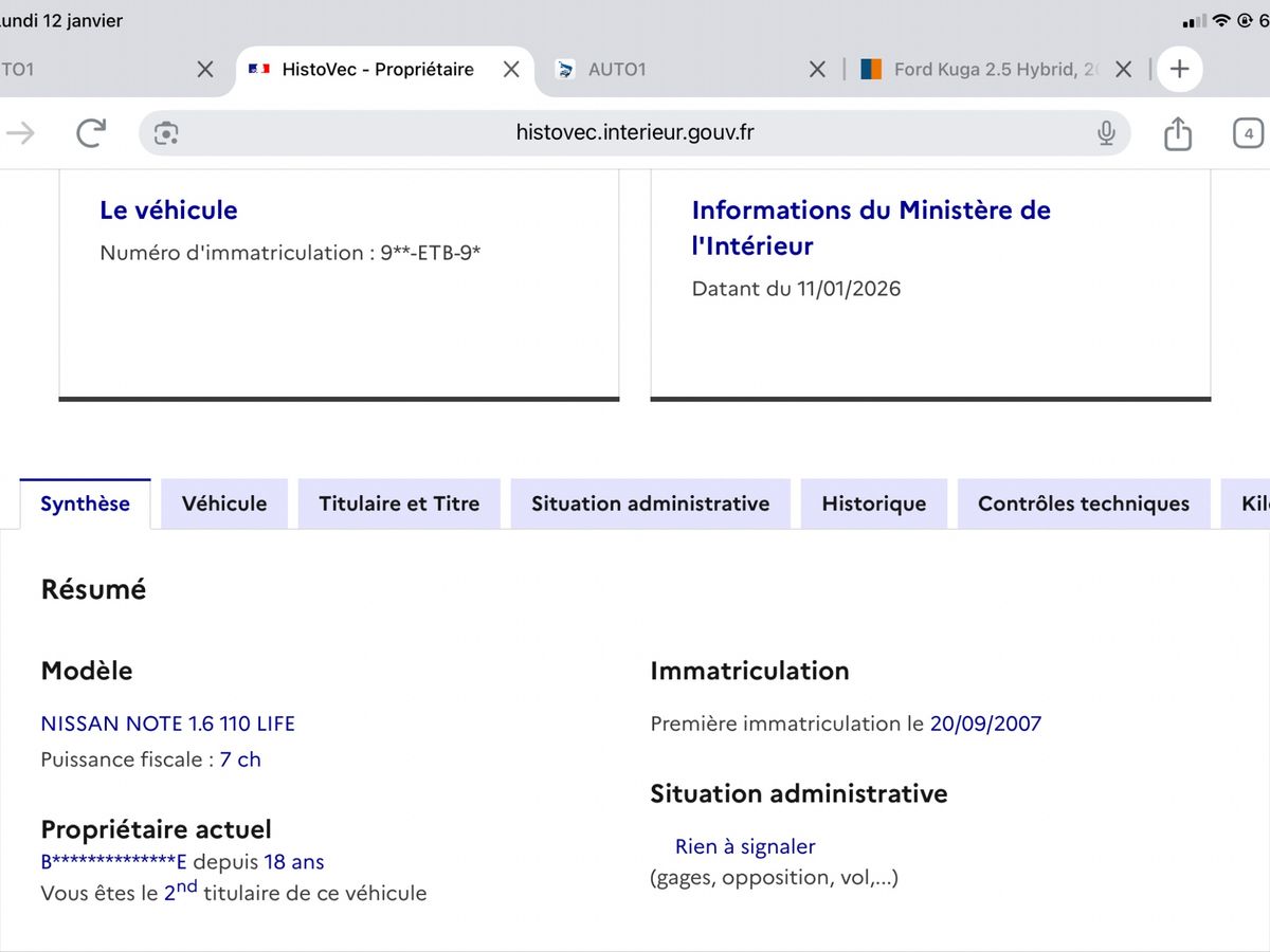 Nissan Note d'occasion