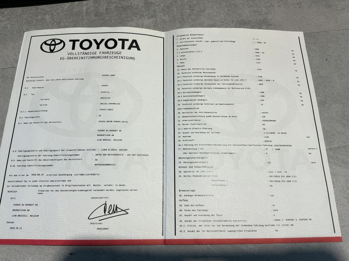 Toyota Auris d'occasion
