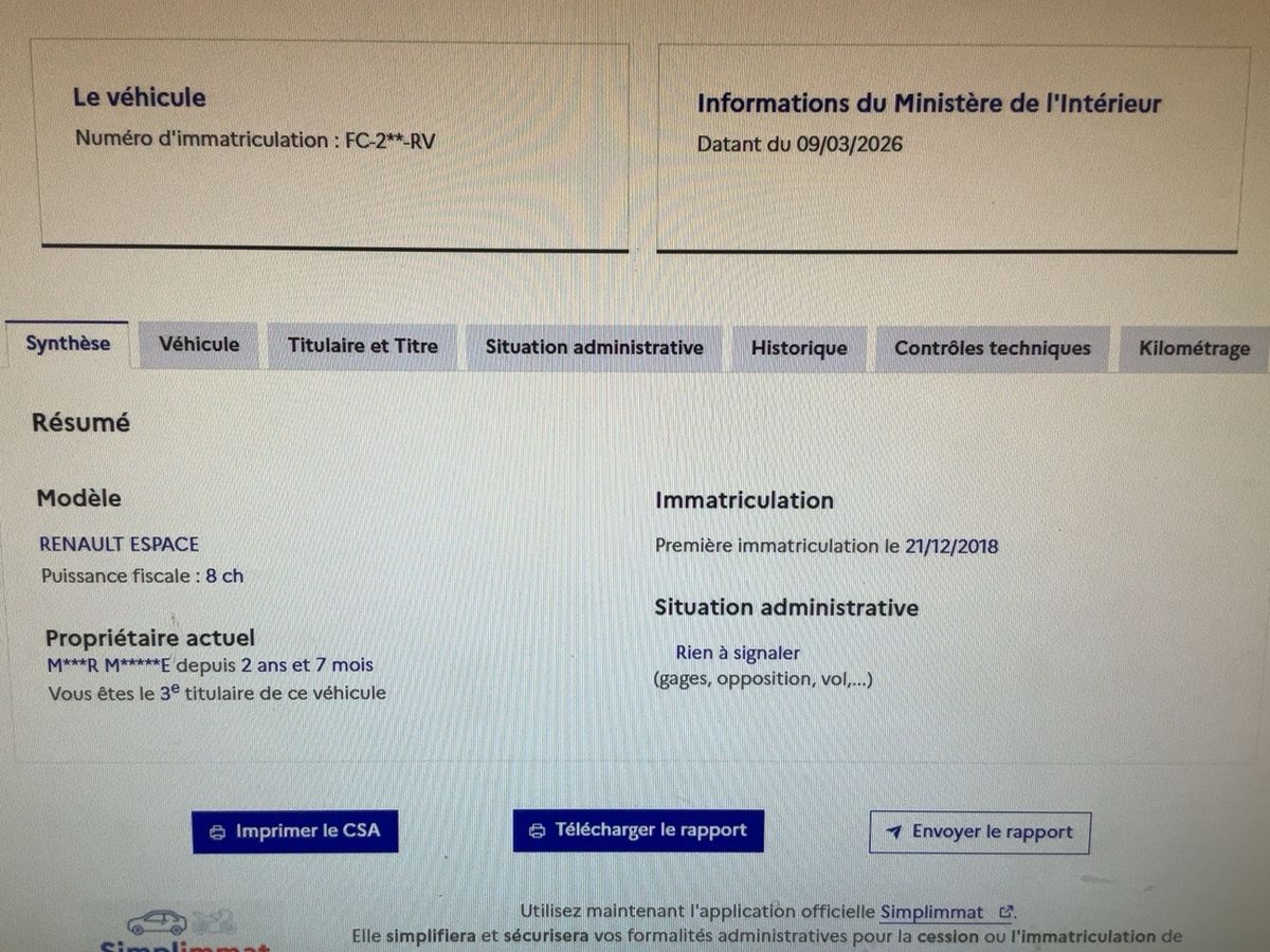 Renault Espace d'occasion