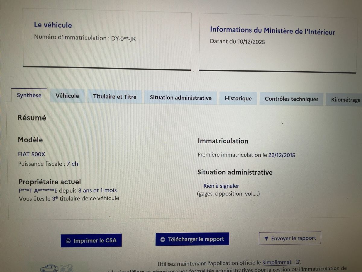 Fiat 500X d'occasion