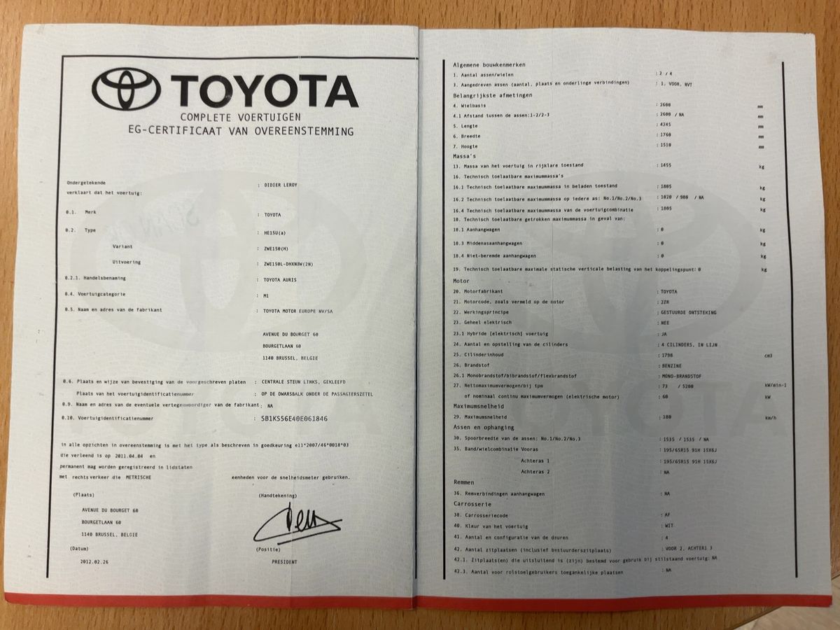 Toyota Auris d'occasion