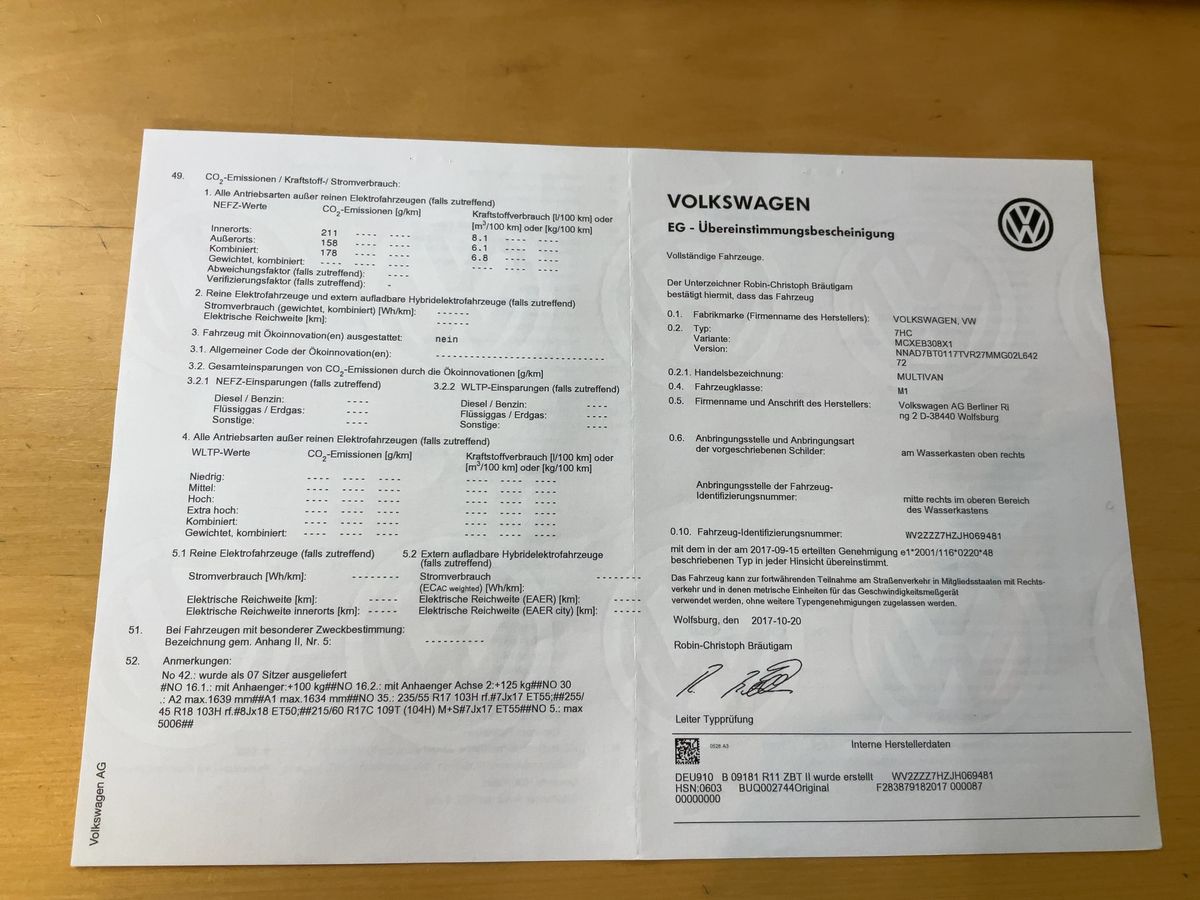 Volkswagen T6 Multivan 2.0 TDI Highline 4Motion