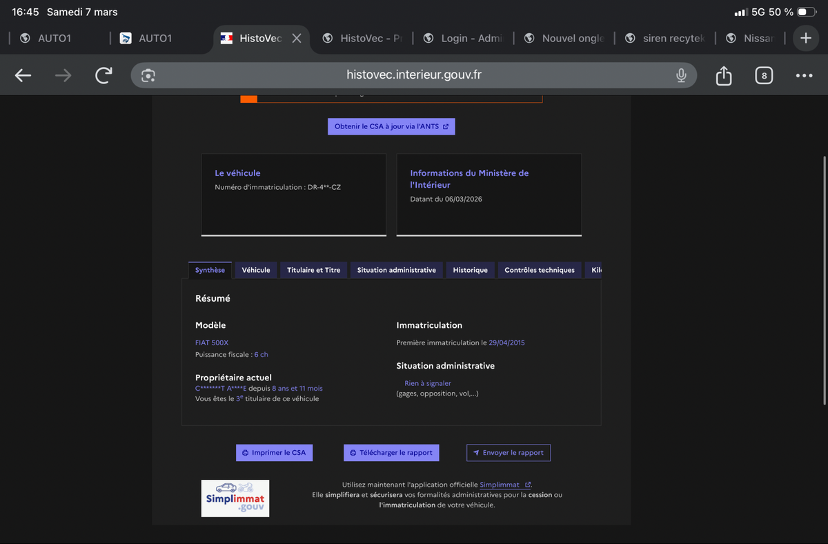 Fiat 500X d'occasion