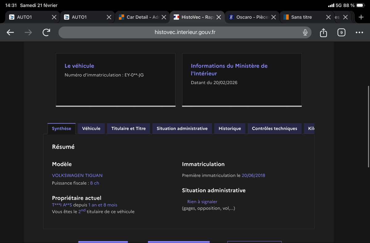 Volkswagen Tiguan d'occasion