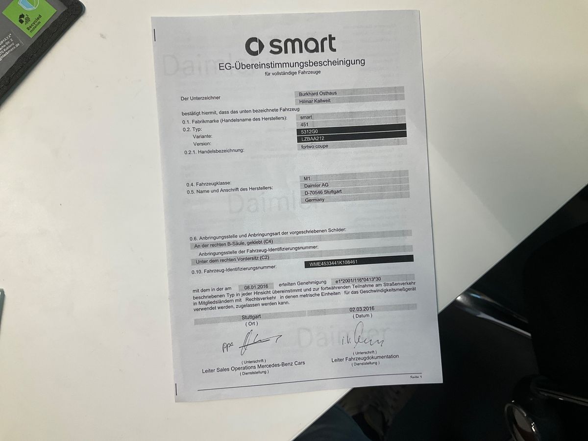 Smart fortwo d'occasion