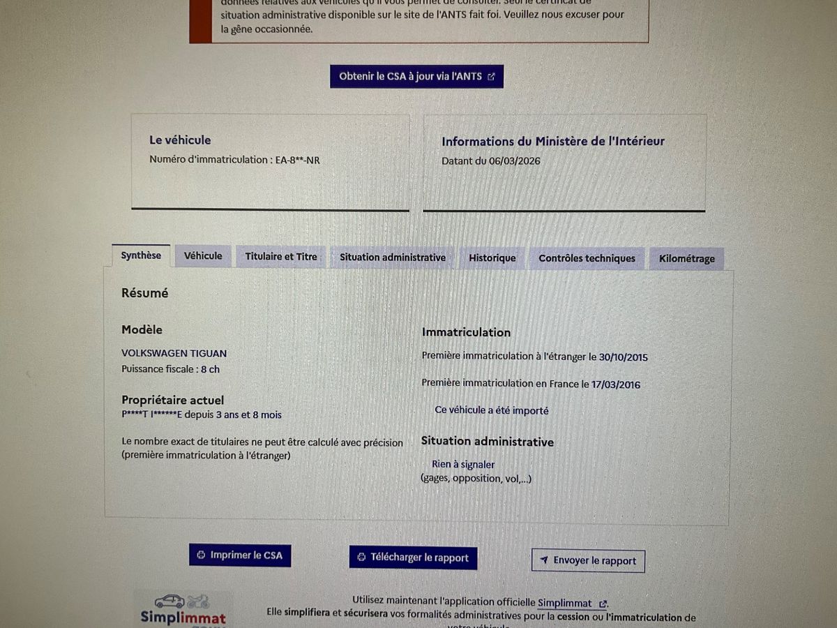 Volkswagen Tiguan d'occasion