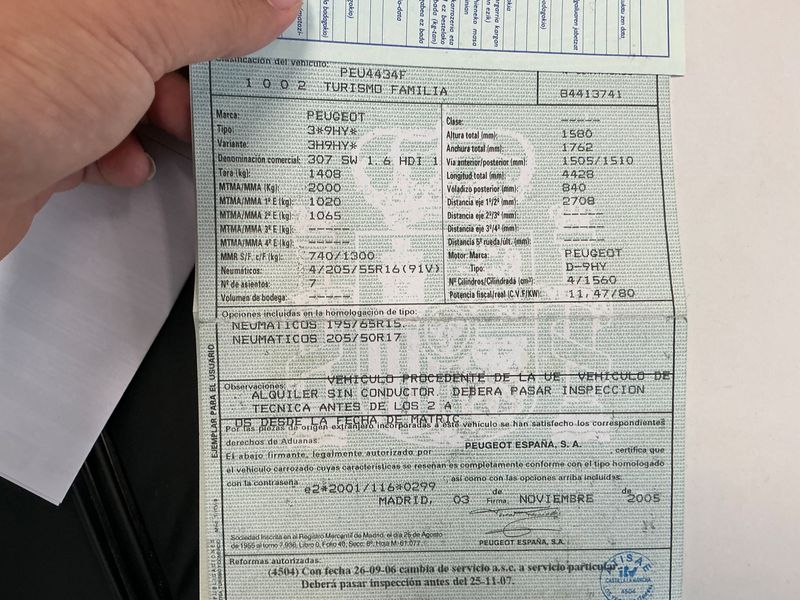 Peugeot 307 1.6 HDi SW 2005 – снимка 6
