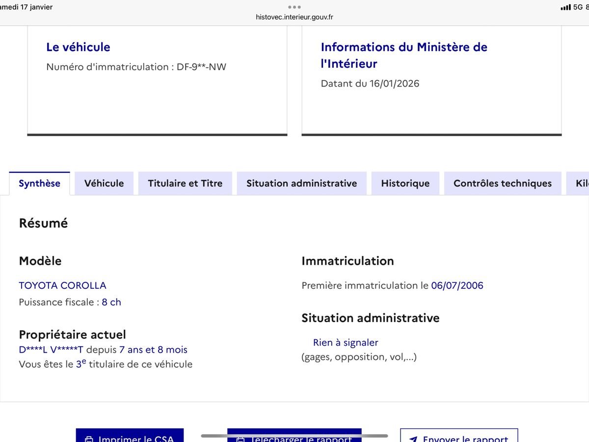 Toyota Corolla d'occasion