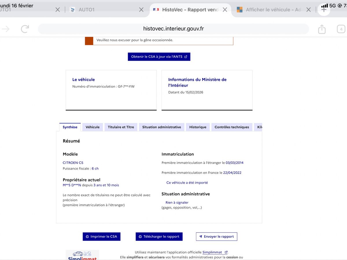 Citroen C5 d'occasion