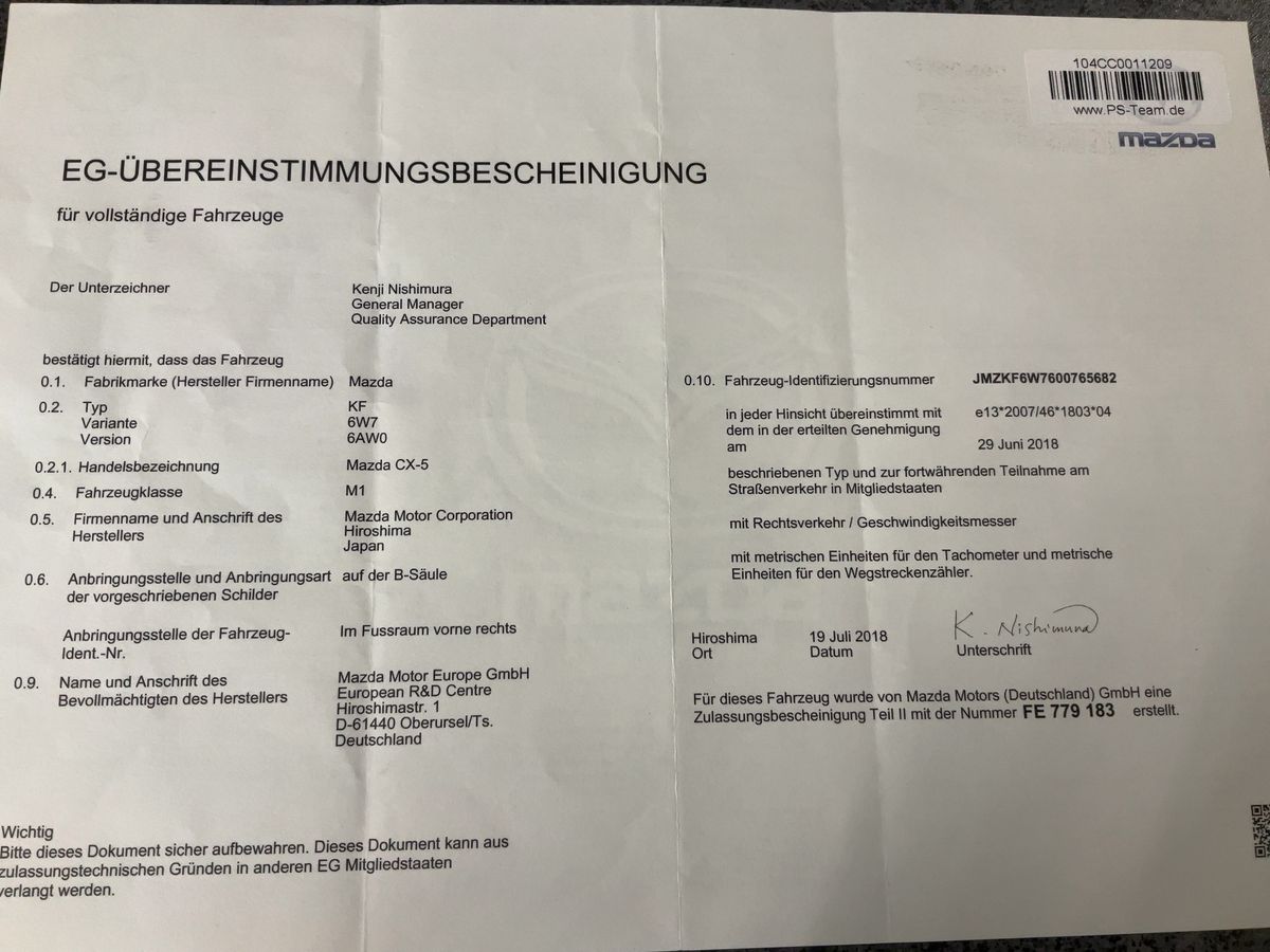 Mazda CX-5 2.0 Exclusive-Line 2WD