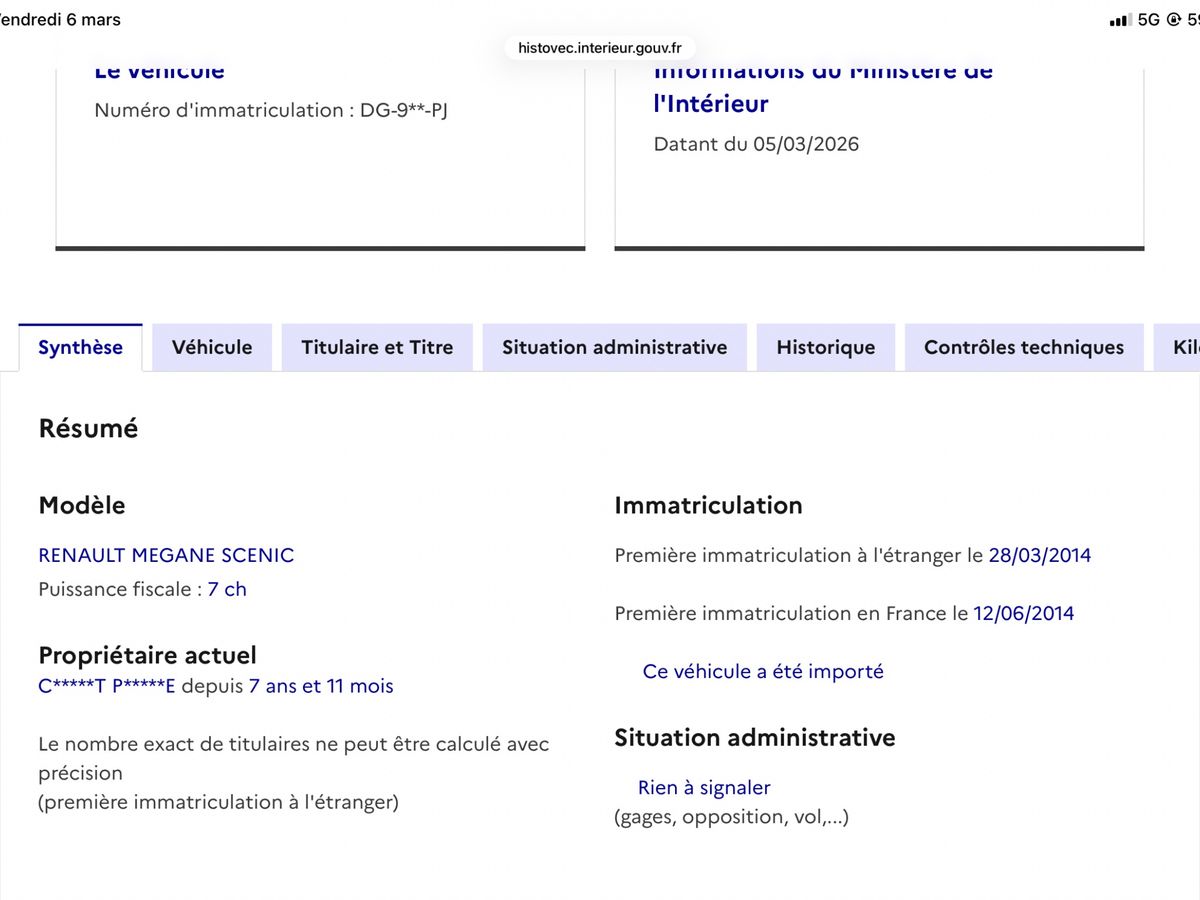 Renault Scenic d'occasion