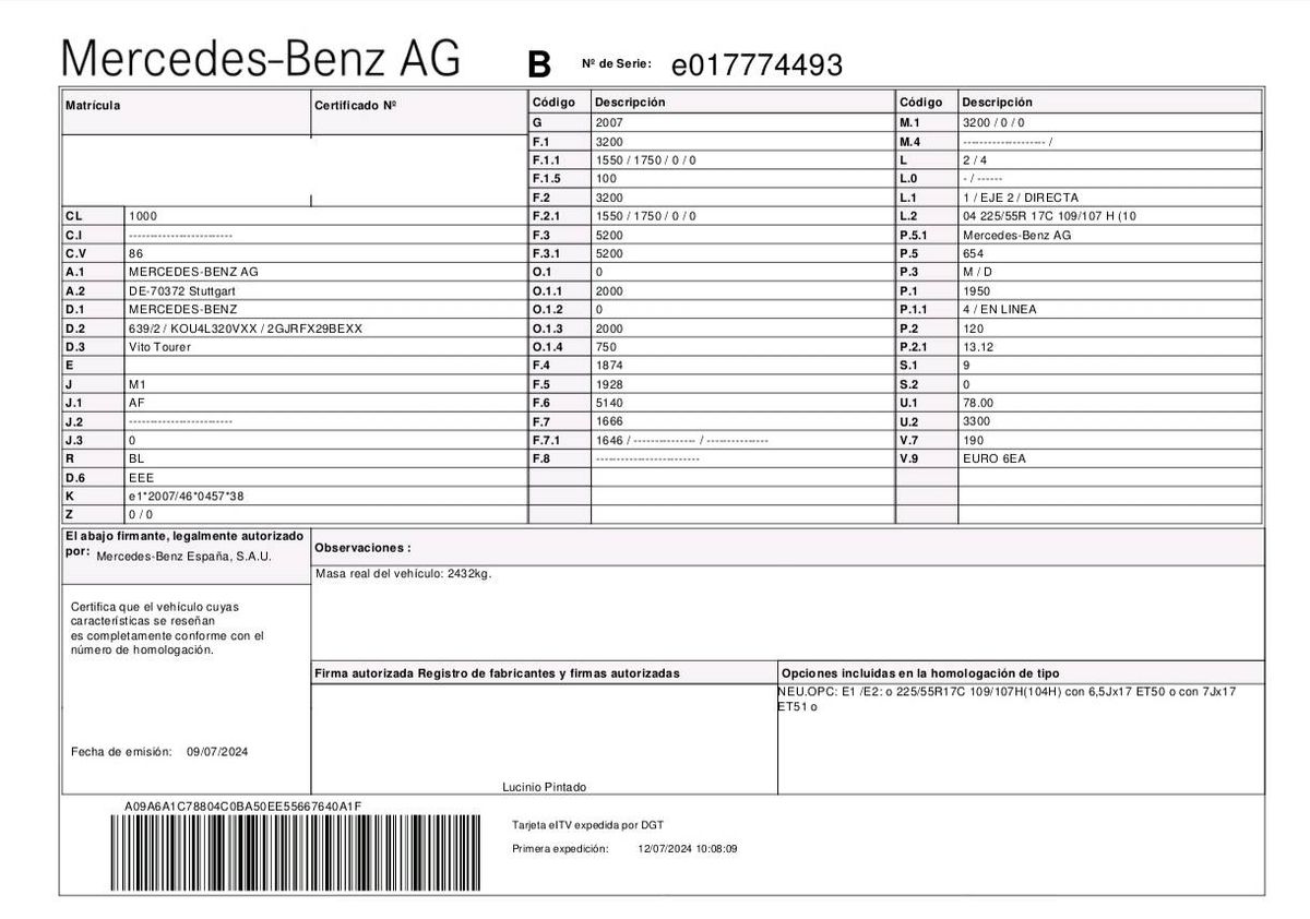 Mercedes-Benz Vito Tourer 116 CDI Select lang