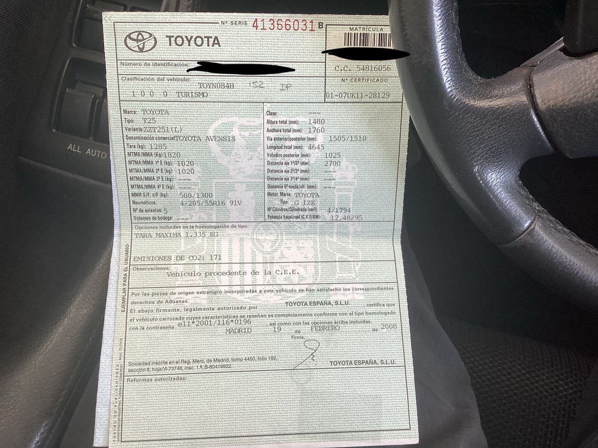 Toyota Avensis d'occasion