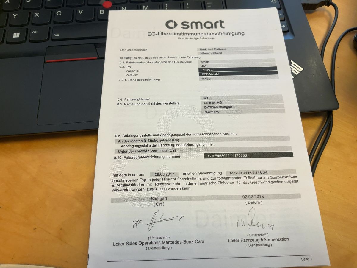 Smart forfour d'occasion