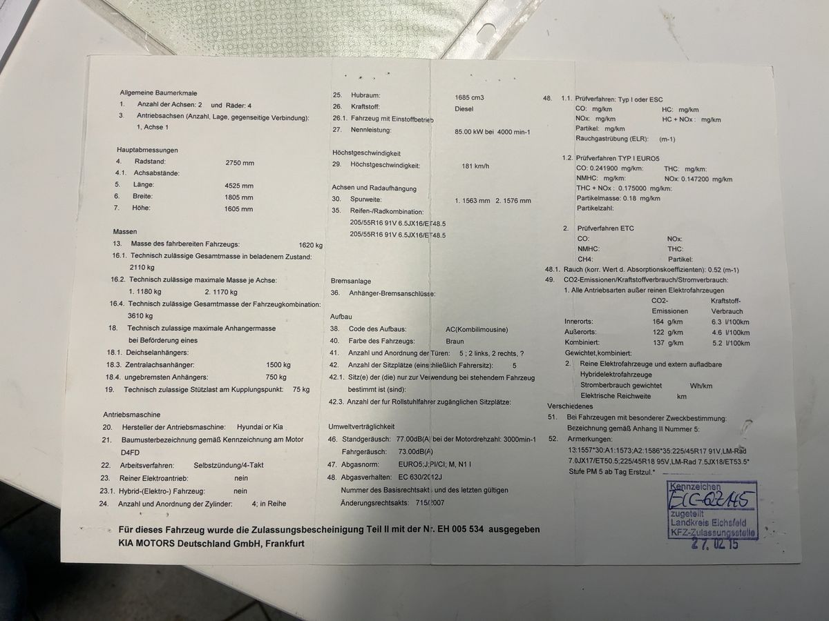 Kia Carens d'occasion