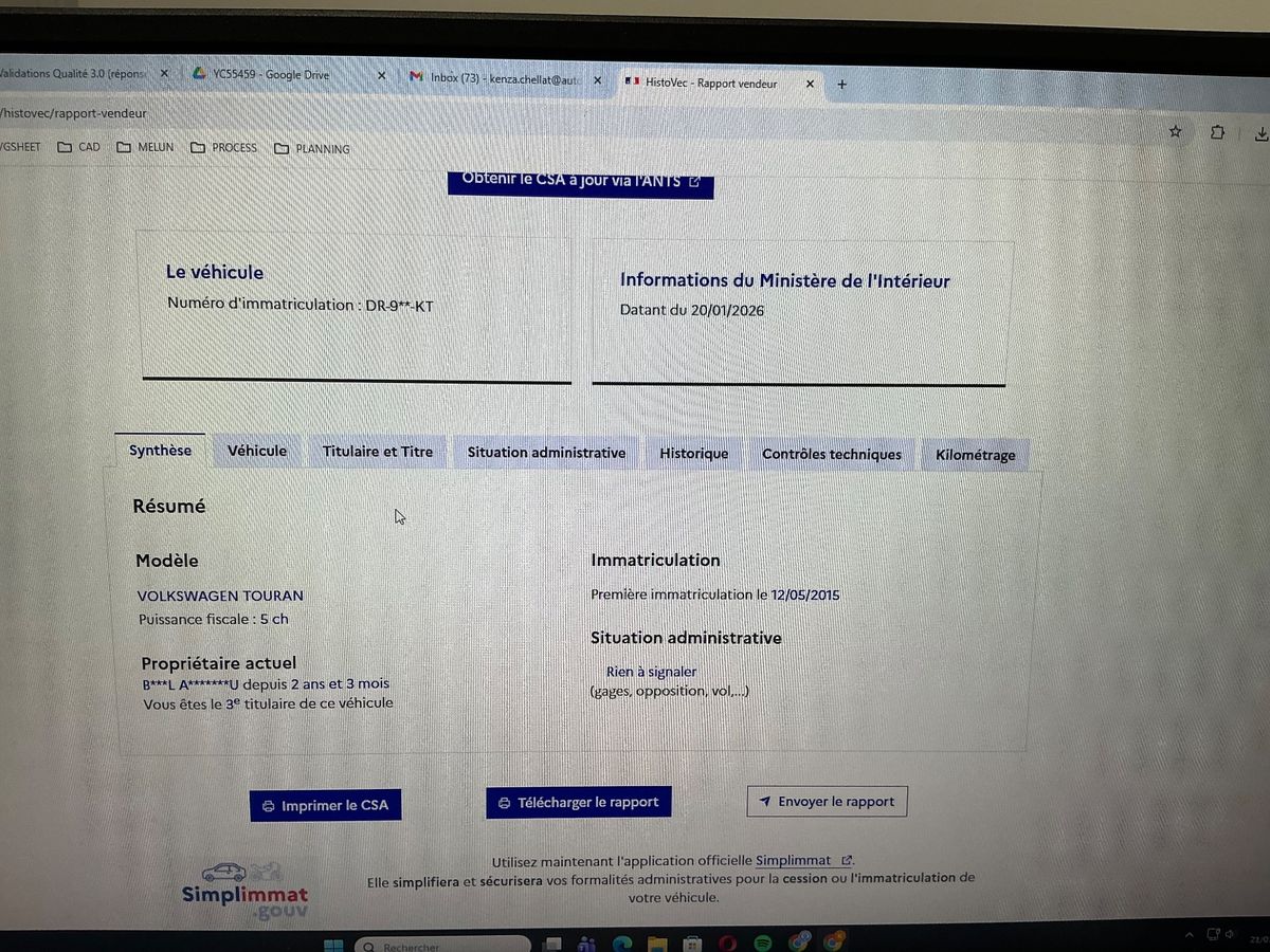 Volkswagen Touran d'occasion