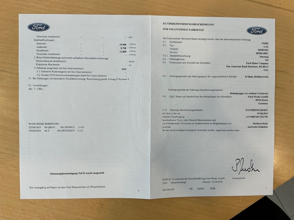 Ford Mustang 5.0 Ti-VCT V8 Convertible GT