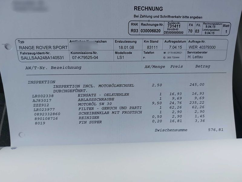 Land Rover Range Rover Sport 3.6 TD V8 HSE — zdjęcie 18
