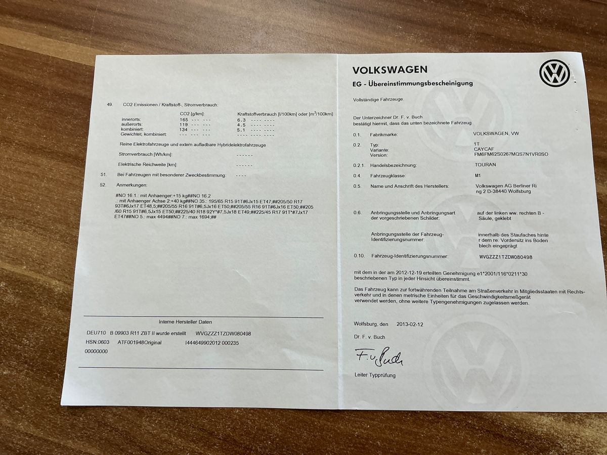 Volkswagen Touran 1.6 TDI Match
