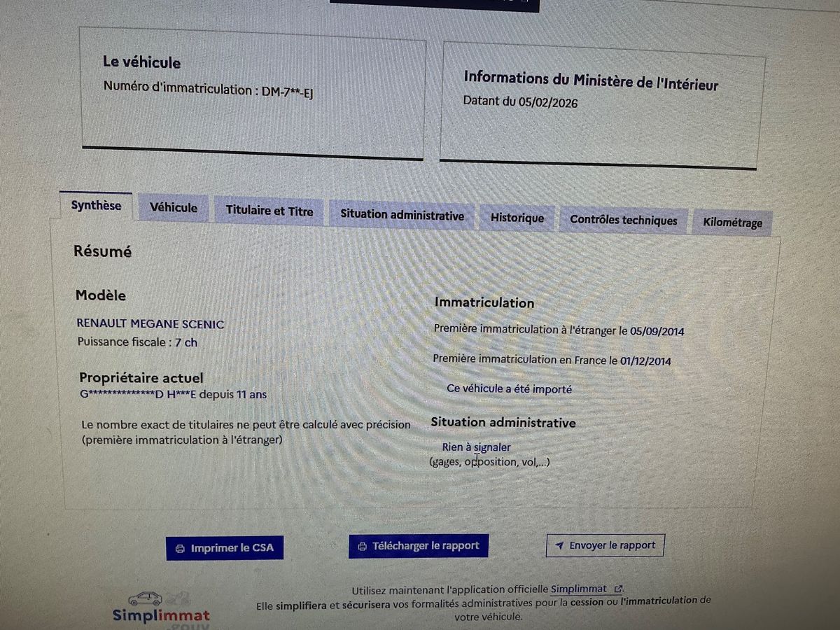 Renault Scenic d'occasion