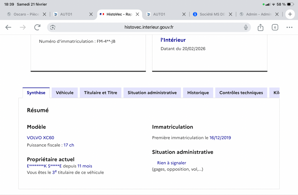 Volvo XC60 d'occasion