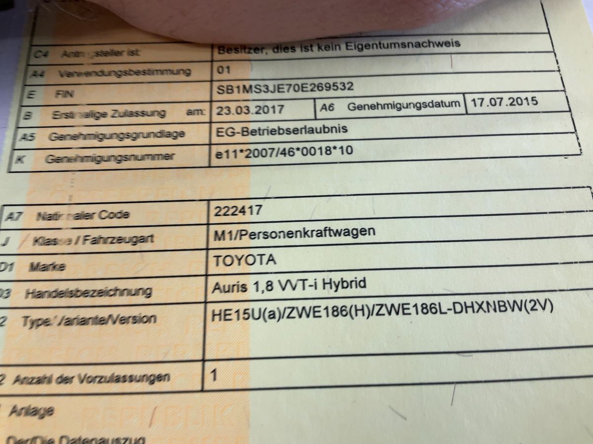 Toyota Auris d'occasion