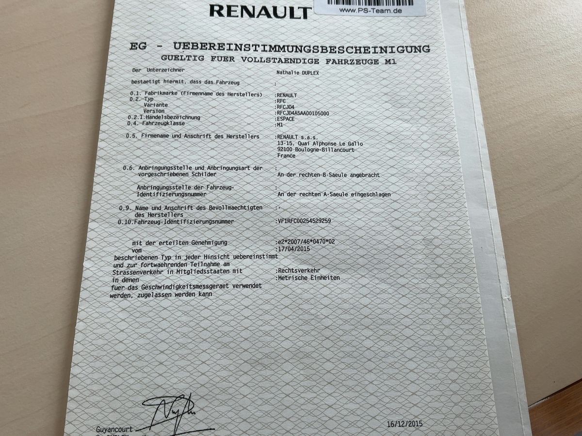 Renault Espace 1.6 dCi Energy Initiale Paris