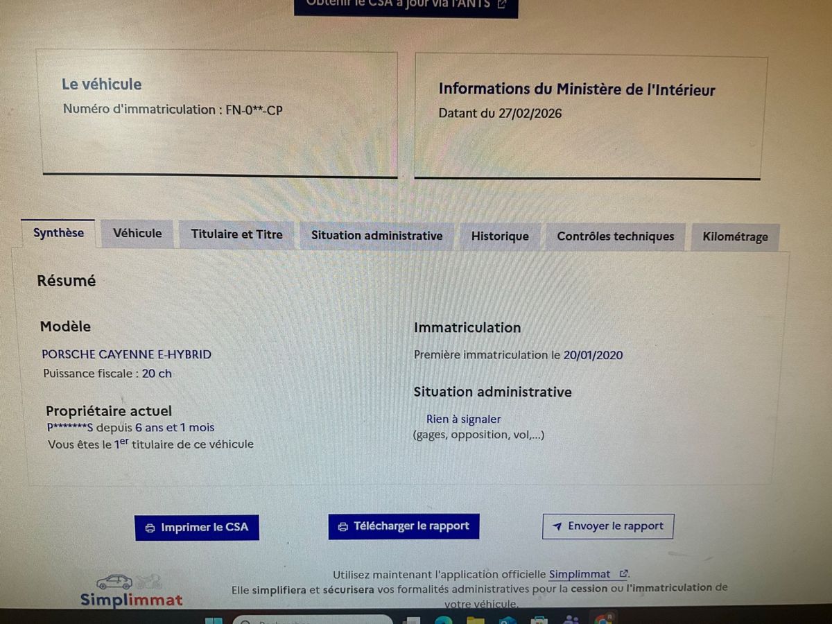 Porsche Cayenne d'occasion