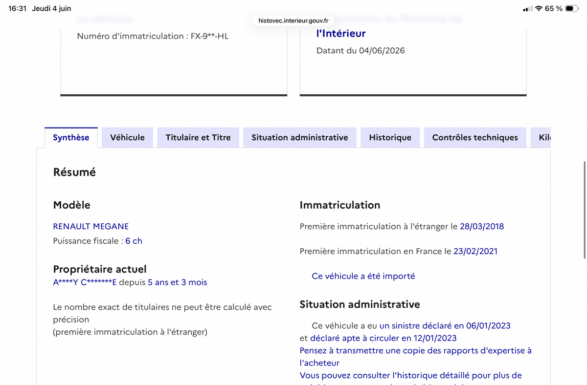Renault Megane d'occasion