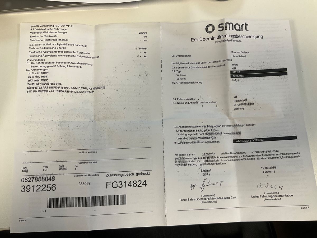 Smart forfour d'occasion