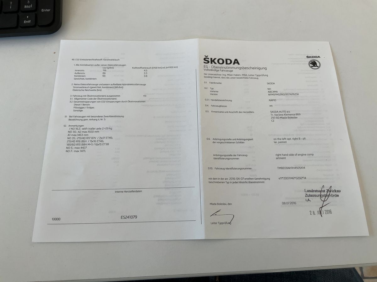 Skoda Rapid Spaceback 1.6 TDI Joy