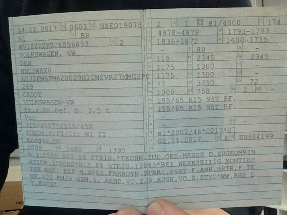 Volkswagen Caddy 1.4 TGI Maxi Kasten EcoProfi BlueMotion